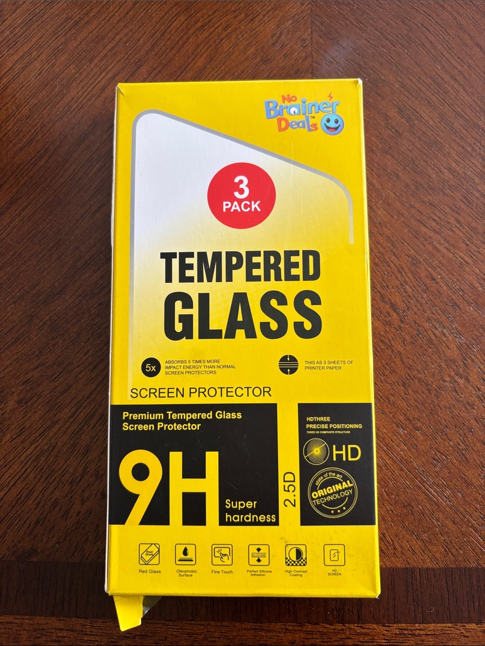 Tempered Glass Screen Protector - Yellow Pack
